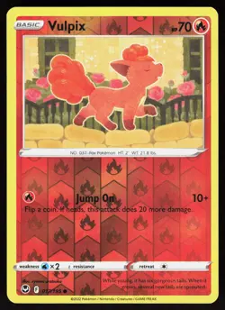 Vulpix 017/195 Common Silver Tempest Pokemon Reverse Holo Lightly Played - Image 1