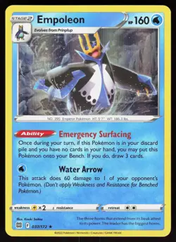 Empoleon 037/172 Holo Rare Brilliant Stars Pokemon Holo Lightly Played - Image 1