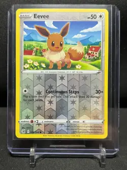Eevee 205/264 Reverse Holo Pokemon 2021 Fusion Strike NM - Image 1