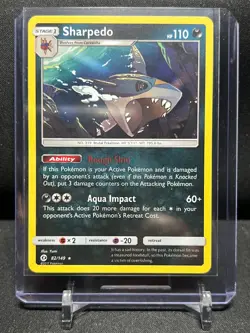 Sharpedo 82/149 Holo Rare Pokemon 2017 Sun & Moon LP - Image 1