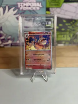 Flareon Pokemon Prismatic Evolutions Reverse Holo Master Ball #013/131 TAG 10 - Image 3