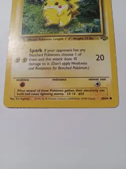 1999 Pokemon Jungle Pikachu #60/64 Pikachu 1999 #60/64 Pokemon - Image 3