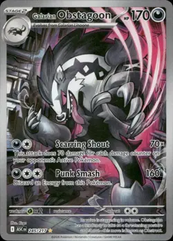 Galarian Obstagoon 245/217 Illustration Rare Ascended Heroes Pokemon Near Mint - Image 1