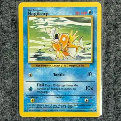 Vintage Pokemon Base Set Magikarp 35/102 Uncommon LP - Image 1