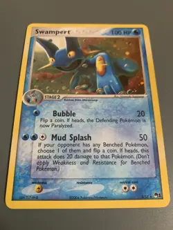 Swampert 5/17 - Pokemon TCG 2004 Pop Series 1 Holo Rare LP + swirl - Image 3