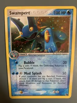 Swampert 5/17 - Pokemon TCG 2004 Pop Series 1 Holo Rare LP + swirl - Image 4