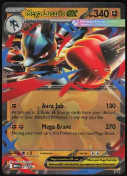 Mega Lucario ex - 012 012 Holo Promo ME: Mega Evolution Promo Pokemon Near Mint - Image 1