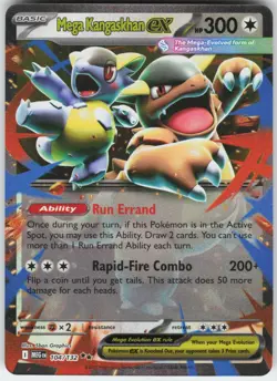 Mega Kangaskhan ex 104/132 Double Rare Mega Evolution Pokemon Near Mint - Image 1