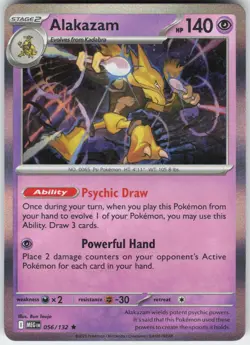Alakazam 056/132 Rare Mega Evolution Pokemon Holo Near Mint - Image 1