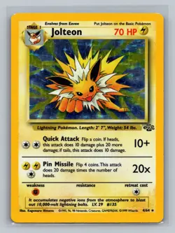 Pokemon TCG #04/64 Jolteon (4) Jungle Holo MP - Image 1