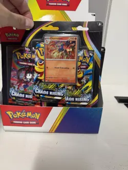 Pokemon TCG ME04 Chaos Rising 3 Pack Blister DISPLAY CASE 12 Total 3PK Blisters - Image 3