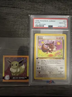1999 Pokemon Jungle 1st Edition Eevee #51 PSA 10 GEM MINT - Image 1