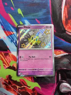 Pokemon- Flittle Baby Shiny 164/091 Paldean Fates - Image 1