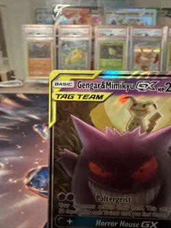 Pokemon Gengar & Mimikyu GX Tag Team 53/181 Ultra Rare Team Up LP Condition - Image 2