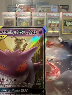 Pokemon Gengar & Mimikyu GX Tag Team 53/181 Ultra Rare Team Up LP Condition - Image 3