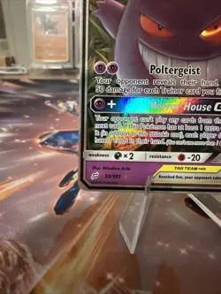 Pokemon Gengar & Mimikyu GX Tag Team 53/181 Ultra Rare Team Up LP Condition - Image 5