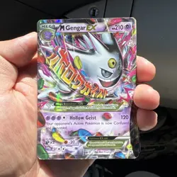 Pokemon M Gengar EX XY166 XY Mega EX Full Art Promo Holo is now in a sleeve - Image 1