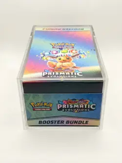 Pokemon TCG S&V Prismatic Evolutions Booster Bundle Display Case w/Acrylic Case - Image 2