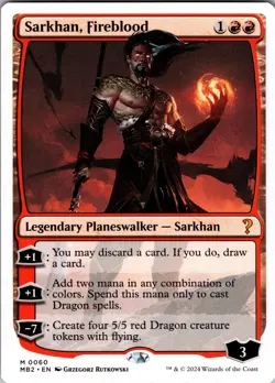 Sarkhan, Fireblood Core Set 2019 Mythic NM Magic: The Gathering 154 Normal - Image 1