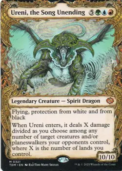 MTG: Tarkir: Dragonstorm: Showcase Ureni, the Song Unending: LP Condition - Image 1