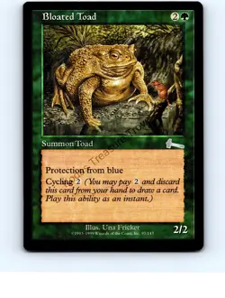 Bloated Toad #97 Uncommon Urza's Legacy MTG NP Near Mint or Better - Image 1