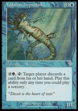 Heavy Play, English MTG Foil Vodalian Hypnotist - Foil Invasion Magic the Gather - Image 1