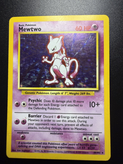 Pokemon Cards: Base Set Rare Holo: Mewtwo 10/102 - Image 1