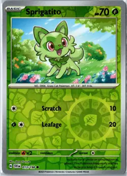 Pokemon Card - Sprigatito 013/198 Scarlet & Violet Common Reverse Holo Near Mint - Image 1