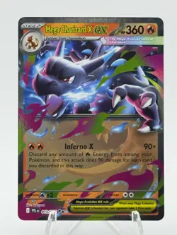 Mega Charizard X EX 013/094 ME02: Phantasmal Flames Pokemon - Mint/NM - Image 1