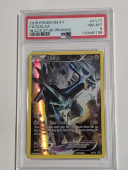 Pokemon 2015 XY Black Star Promos #XY77 Full Art/Dialga PSA 8 - Image 3