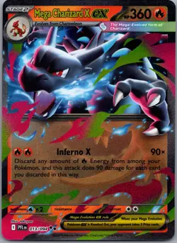 Mega Charizard X ex 013/094 Phantasmal Flames Pokemon TCG Holo Double Rare NM - Image 1