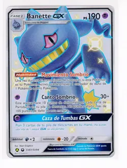 ~ESP~ SPANISH Banette GX Shiny Vault SV61 Hidden Fates Pokemon Card (Ref:PE1) - Image 1