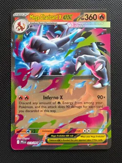 Mega Charizard X ex 013/094 Me02: Phantasmal Flames Holo Pokemon TCG NM - Image 1