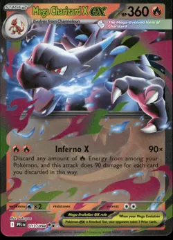 Mega Charizard X ex 013/094 Double Rare Phantasmal Flames Pokemon Near Mint - Image 1