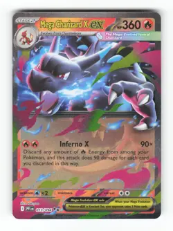 Mega Charizard X ex 013/094 Double Rare Phantasmal Flames Pokemon Near Mint - Image 1