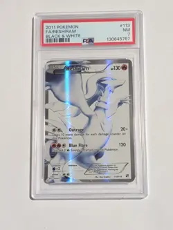 Pokemon 2011 Black White Reshiram Full Art #113 PSA 7 NM - Image 1