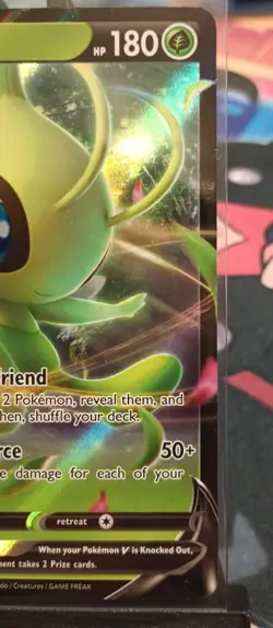 Pokemon TCG Celebi V Sword & Shield Base Set 001/202 Holo Ultra Rare - Image 3