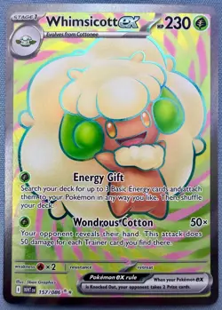 Whimsicott ex 157/086 - NM - Pokemon TCG White Flare (WHT) Ultra Rare Holo - Image 1