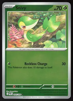 Snivy 004/088 Common Perfect Order Pokemon Reverse Holo Near Mint - Image 1