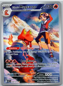 Ethan's Magcargo 222/217 Illustration Rare Ascended Heroes Pokemon NM - Image 1