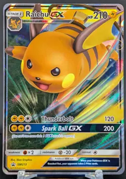 Pokemon Raichu GX #SM213 English Black Star Promo - Image 1