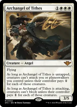 MTG Archangel of Tithes [Outlaws of Thunder Junction] Near Mint Magic - Image 1