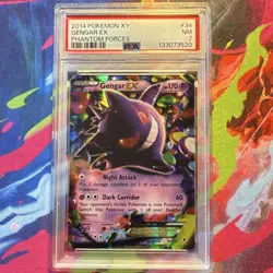Pokemon 2014 XY Phantom Forces Gengar EX 34/119 Holo Ultra Rare PSA 7 - Image 1