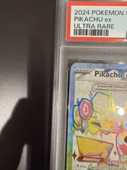 2024 POKEMON SSP EN-SURGING SPARKS ULTRA RARE #219 PIKACHU EX PSA 9 - Image 2