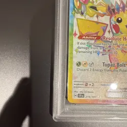 2024 POKEMON SSP EN-SURGING SPARKS ULTRA RARE #219 PIKACHU EX PSA 9 - Image 5