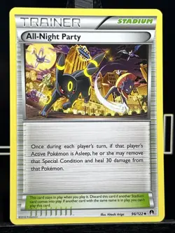 All-Night Party 96/122 BREAKPoint Regular Uncommon Pokemon TCG - Image 3