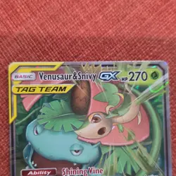 Pokemon TCG Venusaur & Snivy GX 1/236 Cosmic Eclipse Ultra Rare Holo EN - Image 2