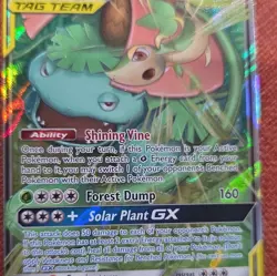 Pokemon TCG Venusaur & Snivy GX 1/236 Cosmic Eclipse Ultra Rare Holo EN - Image 3