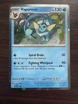 Vaporeon (Cosmos Holo) #168 Pokemon 2024 Scarlet & Violet Promos NM Holo - Image 1