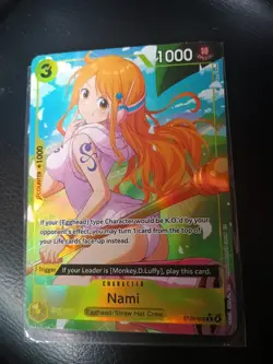 One Piece Nami ST29-008 Alt Art Parallel -Egghead Starter Deck Foil MP/HP 📈📈📈 - Image 1